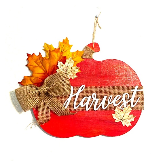 Fall Decor | Hanging Pumpkin Sign - Picture 2 of 2